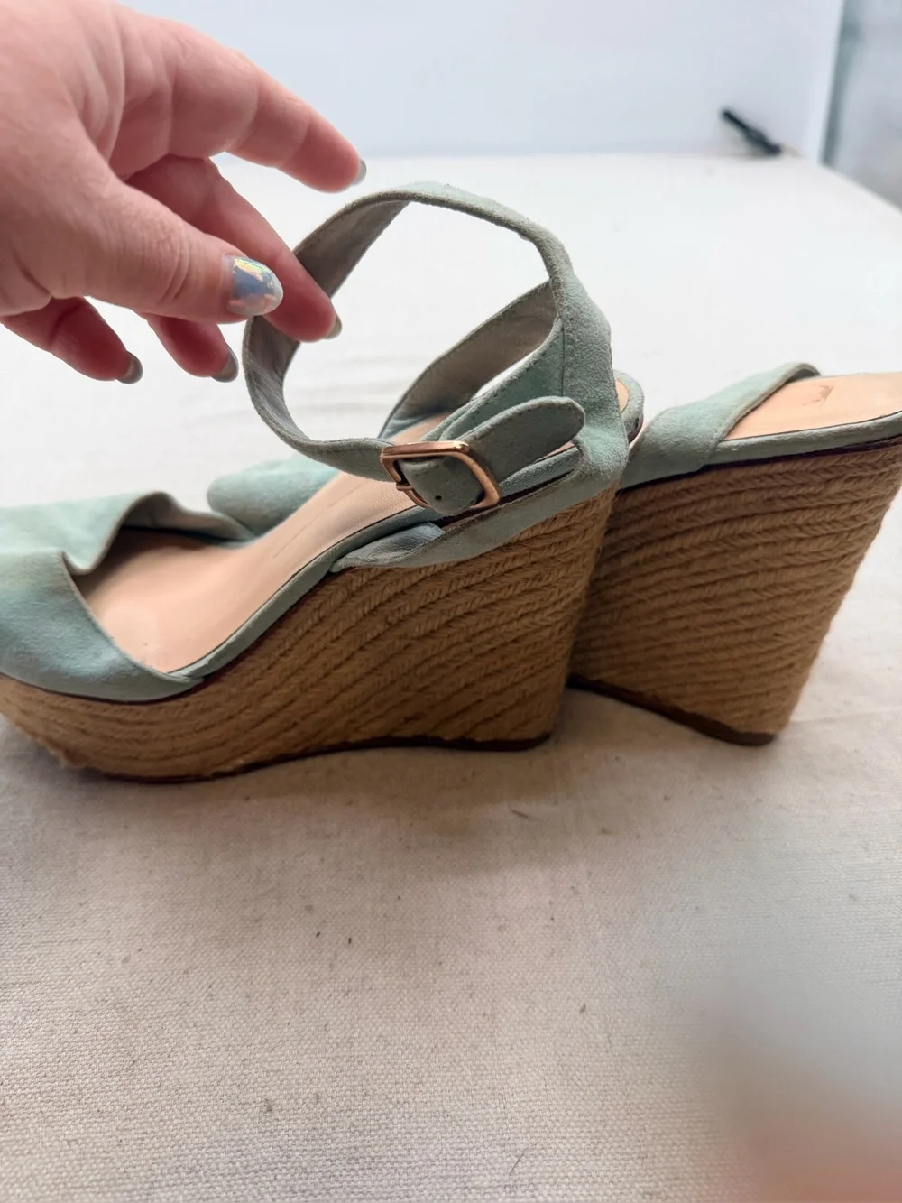 Dolce Vita Women’s Mint Green Espadrille Wedge Sandals